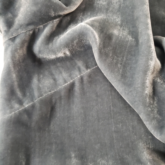 J.Jill Velvet Mockneck Band Collar Buttondown Women's Shirt Top Lux Silk S - Picture 9 of 13